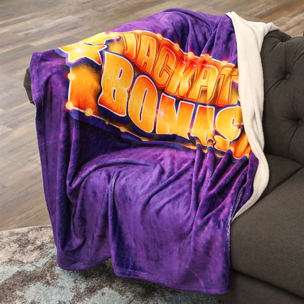 A custom 50x60 silk touch blanket... from ASI 61966 HPG / Best Promotions USA