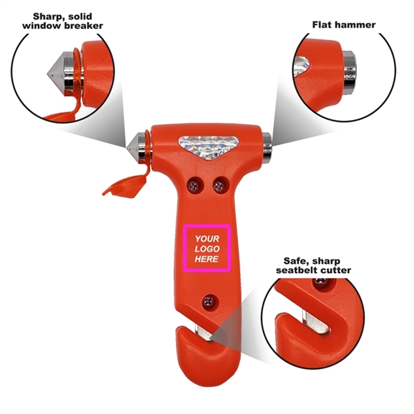 Seatbelt cutter with a window hammer.... from ASI 84514 Safety Made