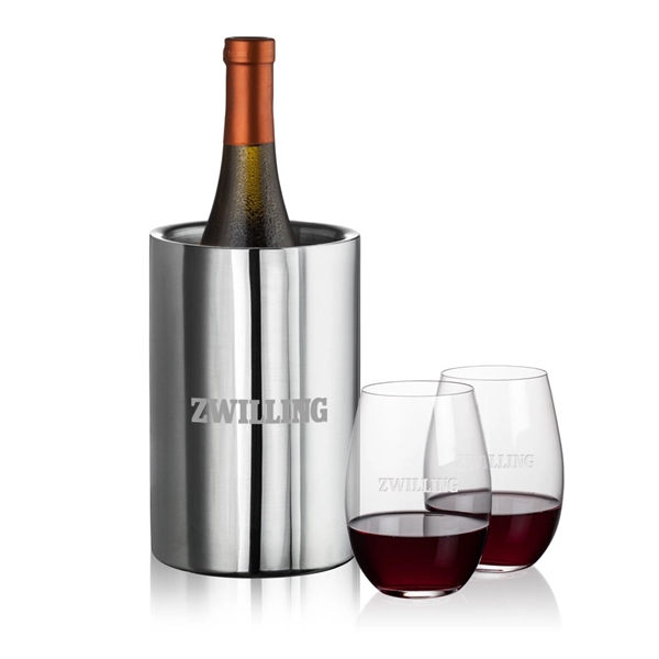 Jacobs Wine Cooler & 2 or 4 Stemless Laurent Wine... from ASI 84592 St Regis Group