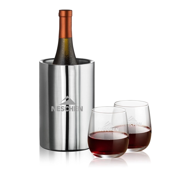 Jacobs Wine Cooler & 2 or 4 stemless Crestview Wine... from ASI 84592 St Regis Group