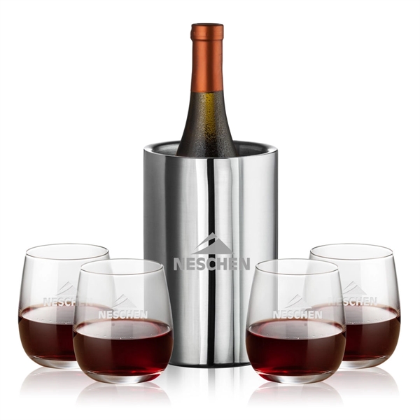 Jacobs Wine Cooler & 2 or 4 stemless Crestview Wine... from ASI 84592 St Regis Group