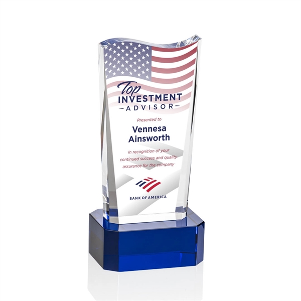 The Violetta Optical Crystal Award on Base features our freestanding Violetta... from ASI 84592 St Regis Group / St Regis