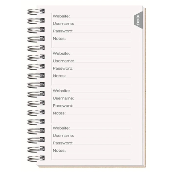4" x 6" password log to keep track of important web... from ASI 50873 Drum-Line / Drum-line Inc
