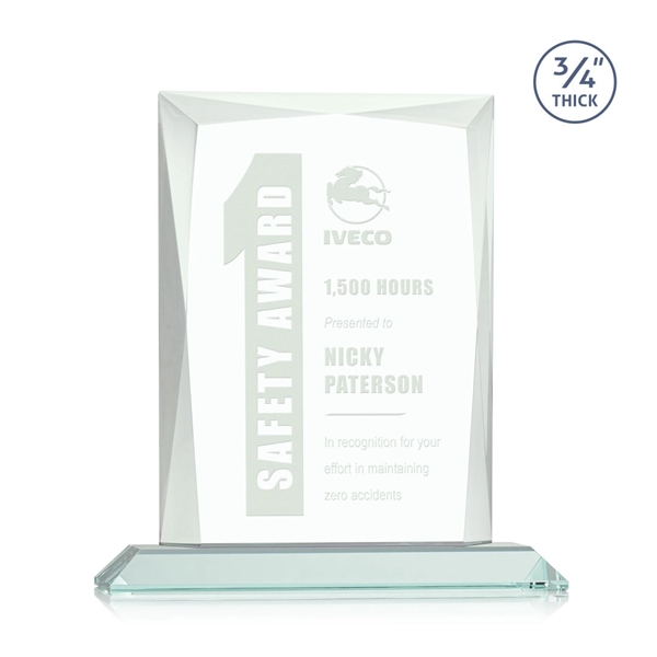 Rectangular shape jade color award on a base.... from ASI 84592 St Regis Group / St Regis