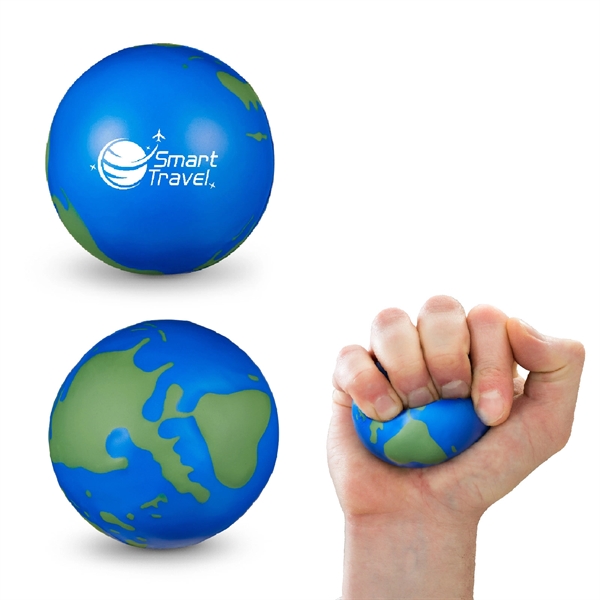 2.5" squeezable round globe stress reliever.... from ASI 63549 Jornik Manufacturing Corp / Jornik