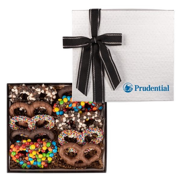Premier Pretzel Gift Box filled with a selection of delectably fresh... from ASI 44900 NC Custom (CI/Lanco) / Chocolate Inn