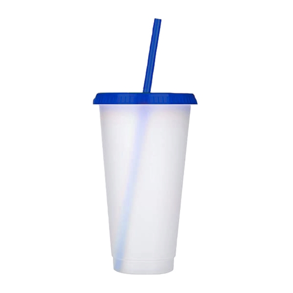Reusable Plastic Tumblers with colored lids & Straws... from ASI 39820 Opusline (Benmex) / Opus Line