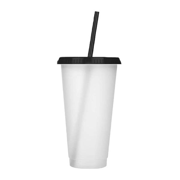 Reusable Plastic Tumblers with colored lids & Straws... from ASI 39820 Opusline (Benmex) / Opus Line