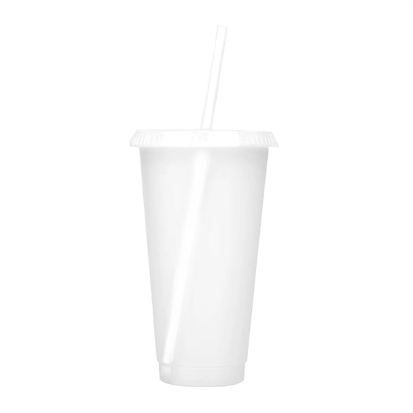 Reusable Plastic Tumblers with colored lids & Straws... from ASI 39820 Opusline (Benmex) / Opus Line