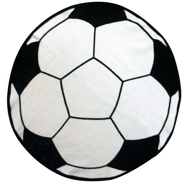 Soccer Ball Shaped Sports Towel is perfect for logos.... from ASI 79750 Pro Towels