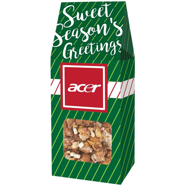 Gourmet popcorn gable box - hot chocolate peppermint flavor.  Item... from ASI 71685 Midnite Snax®