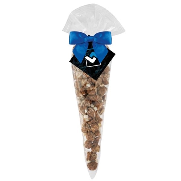 Gourmet popcorn cone bag - hot chocolate flavor. Item Size: Large... from ASI 71685 Midnite Snax®