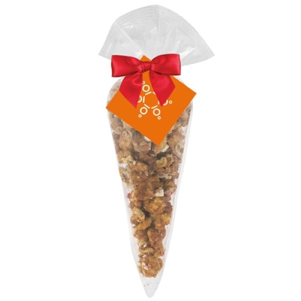 Gourmet popcorn cone bag - hot chocolate peppermint flavor. Item Size:... from ASI 71685 Midnite Snax®