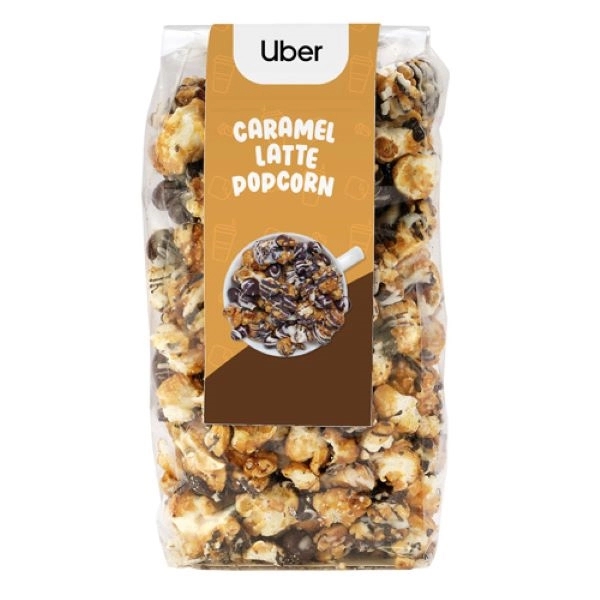 Contemporary popcorn gift bag - caramel latte flavor. Item Size: 3.75"L... from ASI 71685 Midnite Snax®