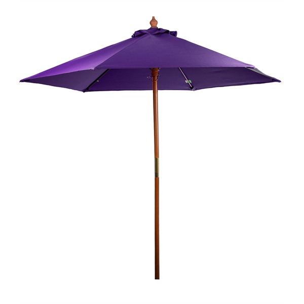 Market umbrella with 7' arc, 6 panel configuration, 2-pc. solid wood... from ASI 76730 Peerless Umbrella Co Inc / Threads By Peerless