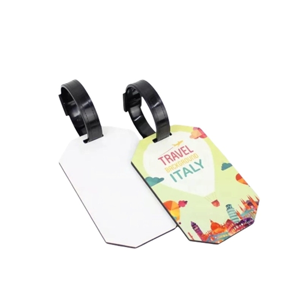 Double-Sided Full Color Fiberboard Luggage Tag with plastic strap... from ASI 37218 Athena Promo (tm)