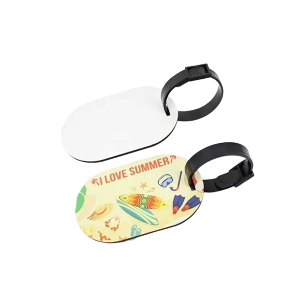 Double-Sided Full Color Fiberboard Luggage Tag with plastic strap... from ASI 37218 Athena Promo (tm)