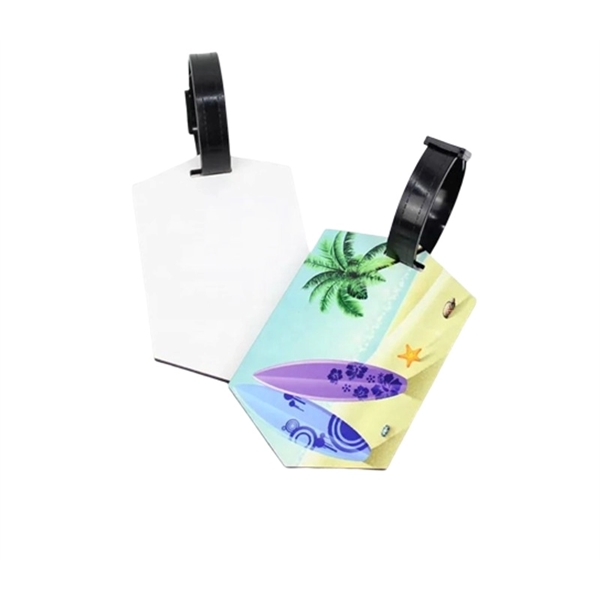 Double-Sided Full Color Fiberboard Luggage Tag with plastic strap... from ASI 37218 Athena Promo (tm)