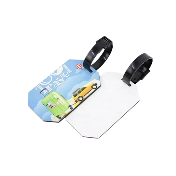 Double-Sided Full Color Fiberboard Luggage Tag with plastic strap... from ASI 37218 Athena Promo (tm)