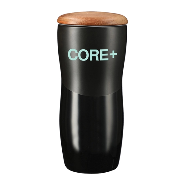 12 oz. Reno Ceramic Tumbler with Wood Lid... from ASI 39820 Opusline (Benmex) / Opus Line
