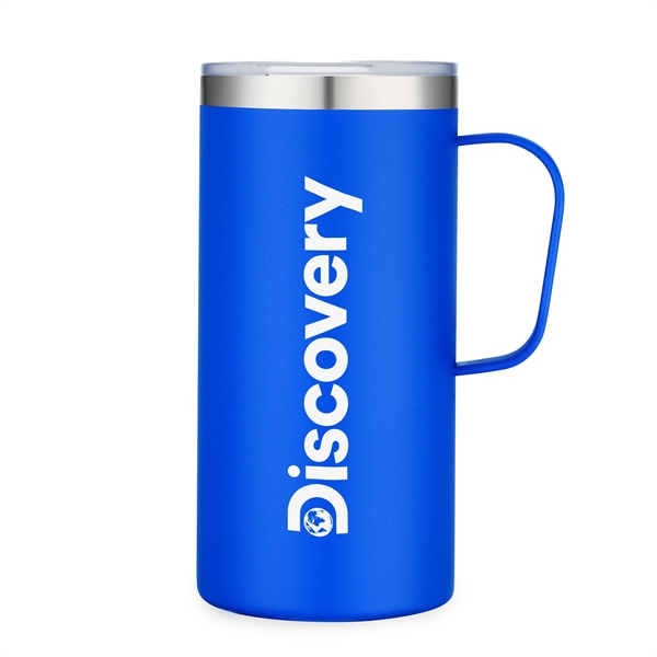 This large capacity 20oz Vacuum Camp Mug with Lid features powder-coated... from ASI 44900 NC Custom (CI/Lanco) / Lanco