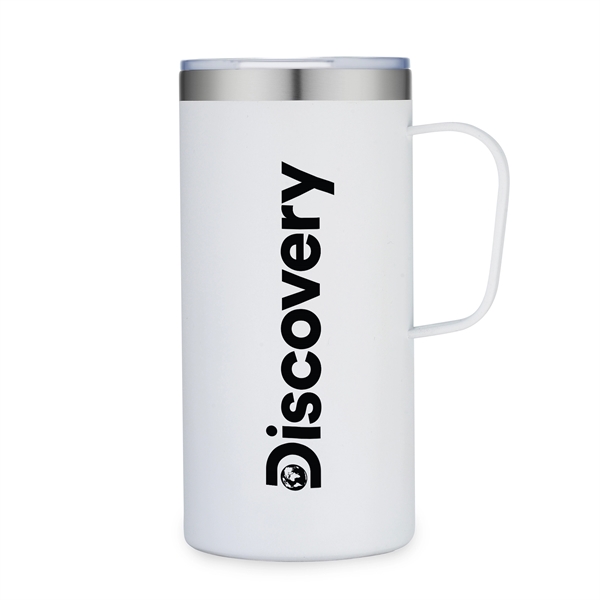 This large capacity 20oz Vacuum Camp Mug with Lid features powder-coated... from ASI 44900 NC Custom (CI/Lanco) / Lanco