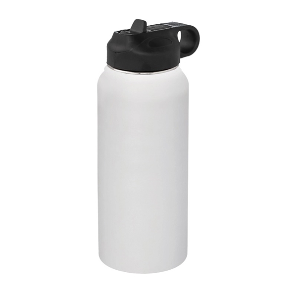 Vacuum insulated stainless steel water bottle with straw lid, 32 oz.... from ASI 37218 Athena Promo (tm)