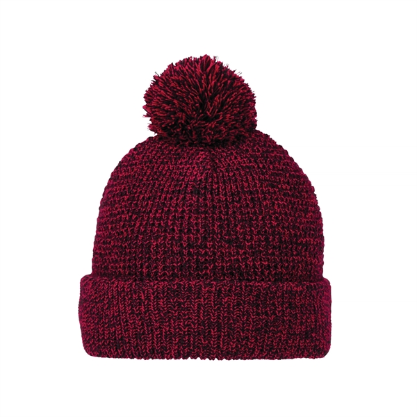 7.99" x 1.57" x 9.02" beanie with a cuff and pom-pom... from ASI 66887 PCNA / Trimark