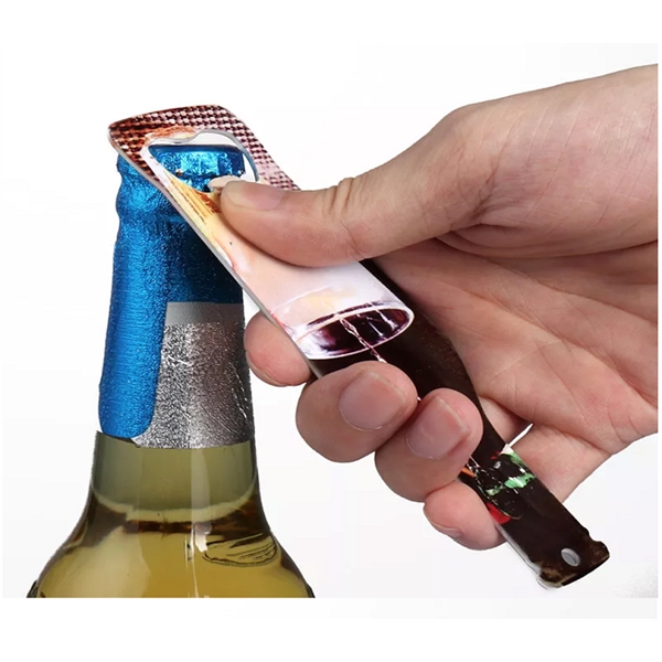 bottle opener plus full color heat transfer on both side and... from ASI 37218 Athena Promo (tm)