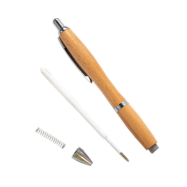 Curvy bamboo pen plus 1 color silkscreen imprint or laser engraving... from ASI 37218 Athena Promo (tm)