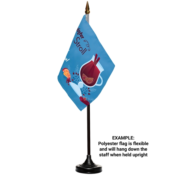 4" x 6" double sided polyester stick flag on a 10"... from ASI 80228 Quinn