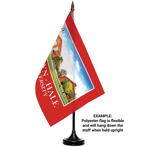 6" x 9" single reverse polyester stick flag on a 11.8"... from ASI 80228 Quinn