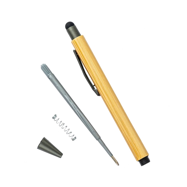 2-in-1 bamboo stylus pen with 1 color silkscreen imprint or laser... from ASI 37218 Athena Promo (tm)