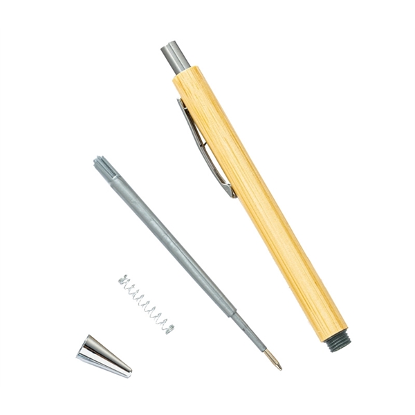 Slim bamboo pen plus 1 color silkscreen imprint or laser engraving... from ASI 37218 Athena Promo (tm)