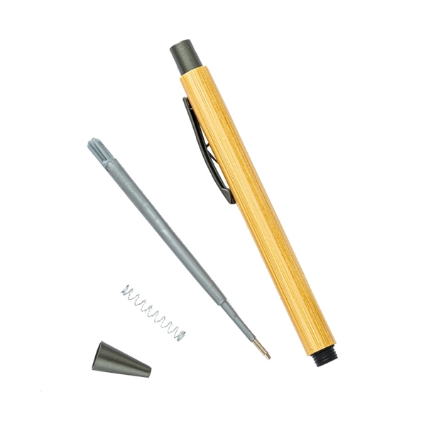 Bamboo pen with gunmetal plus 1 color silkscreen imprint or laser... from ASI 37218 Athena Promo (tm)