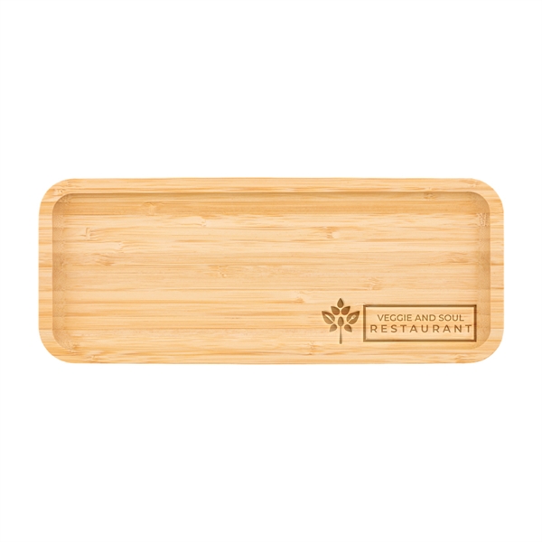 Rectangle classic bamboo serving tray platter with raised edges perfect for... from ASI 62088 IDProductsource