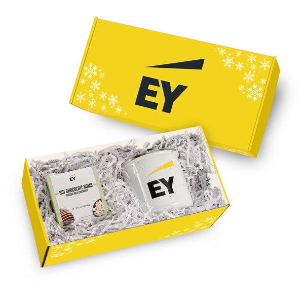 A stainless steel speckled camping mug and a milk chocolate hot... from ASI 71685 Midnite Snax®