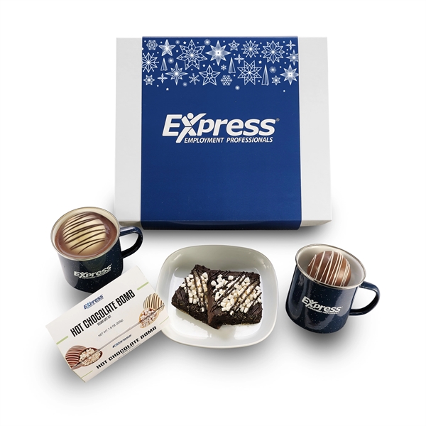 2 stainless steel speckled camping mugs, 2 s'mores brownies, and a... from ASI 71685 Midnite Snax®