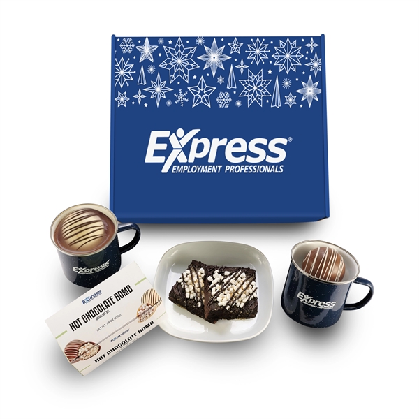 2 stainless steel speckled camping mugs, 2 s'mores brownies, and a... from ASI 71685 Midnite Snax®