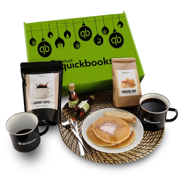 2 stainless steel speckled camping mugs, coffee, pancake mix, maple syrup... from ASI 71685 Midnite Snax®