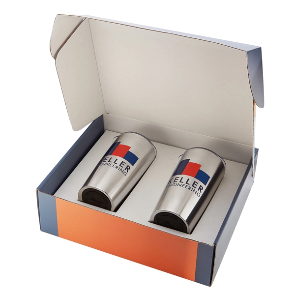 Set of two 20 oz vacuum insulated stainless steel tumblers.... from ASI 71685 Midnite Snax®