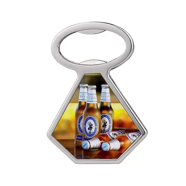 Diamond shaped bottle opener and zinc alloy fridge magnet plus full... from ASI 37218 Athena Promo (tm)
