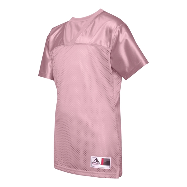 3.35 oz., 100% polyester tricot mesh Juniors' replica football t-shirt.... from ASI 84358 S&S Activewear