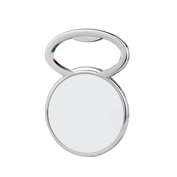 Round bottle opener fridge magnet plus full color heat transfer on... from ASI 37218 Athena Promo (tm)