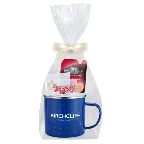 16 oz. speckled camping mug gift set includes Ghirardelli® double chocolate... from ASI 71685 Midnite Snax®