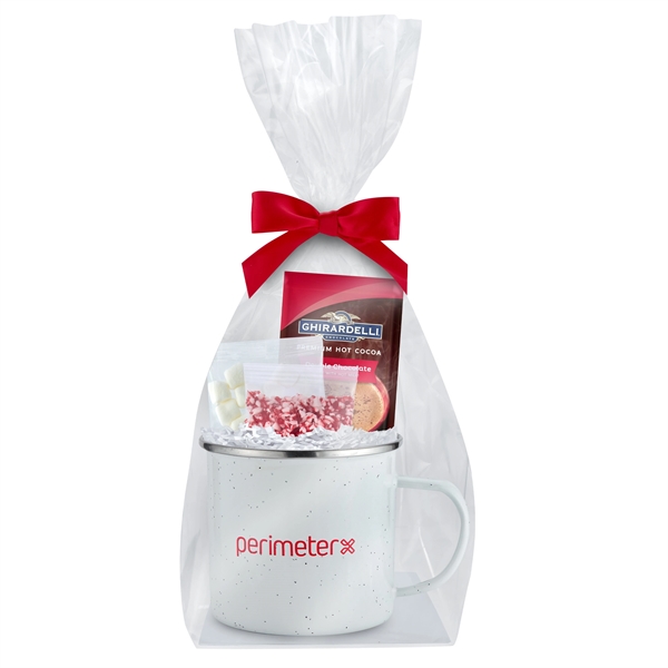 16 oz. speckled camping mug gift set includes Ghirardelli® double chocolate... from ASI 71685 Midnite Snax®