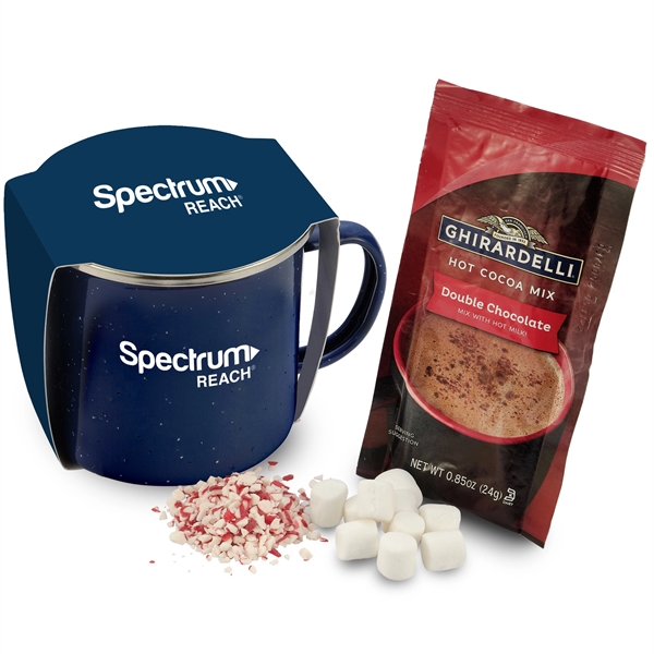 16 oz. speckled camping mug gift set includes Ghirardelli® double chocolate... from ASI 71685 Midnite Snax®
