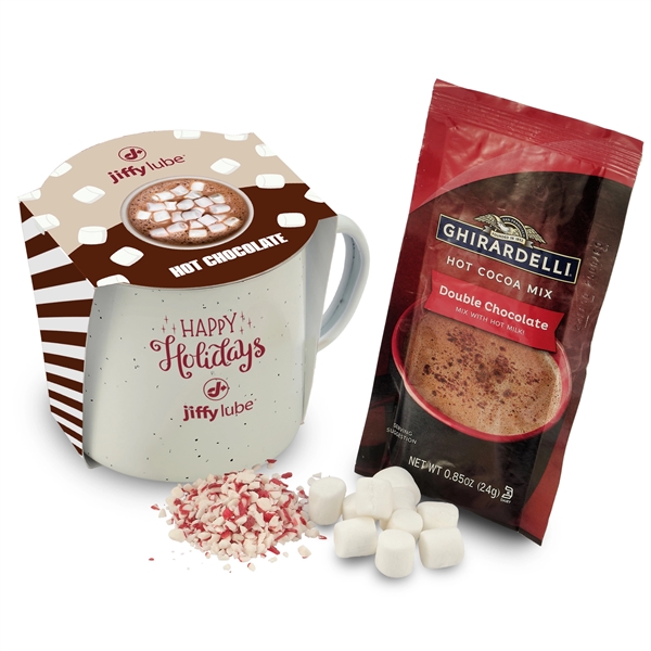 16 oz. speckled camping mug gift set includes Ghirardelli® double chocolate... from ASI 71685 Midnite Snax®
