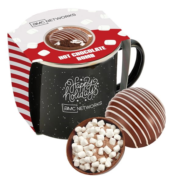 16 oz. speckled camping mug gift set includes a classic milk... from ASI 71685 Midnite Snax®
