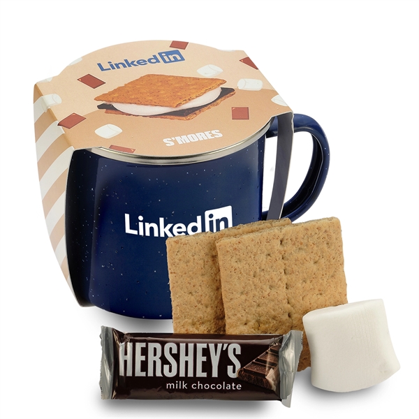 16 oz. Speckled camping mug gift set includes 2 graham cracker... from ASI 71685 Midnite Snax®